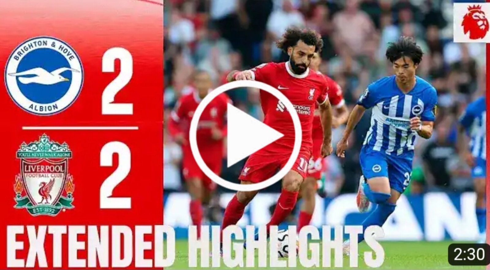 Video Watch Brighton Vs Liverpool Premier League Match