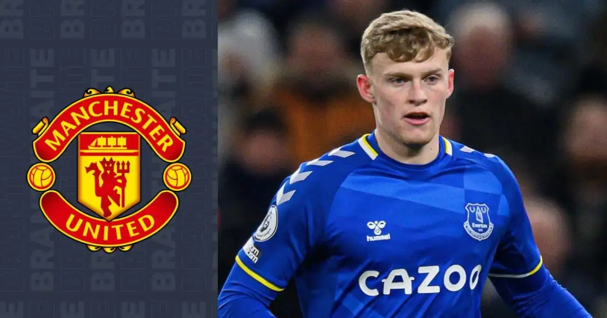 Everton defender Jarrad Branthwaite is a target for Manchester United